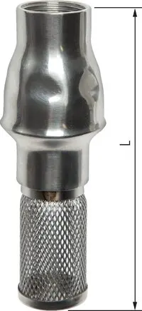 [104538] Foot valve, stainless steel (3/8")
