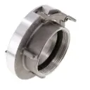 Storz coupling on female thread with locking mechanism, aluminum