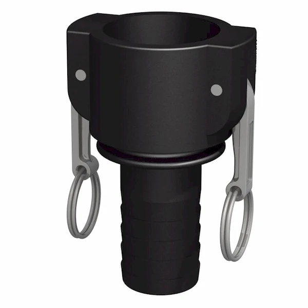 [100792] Camlock Dose auf Schlauchtülle Typ C PP (3/4 Zoll, 13 mm)