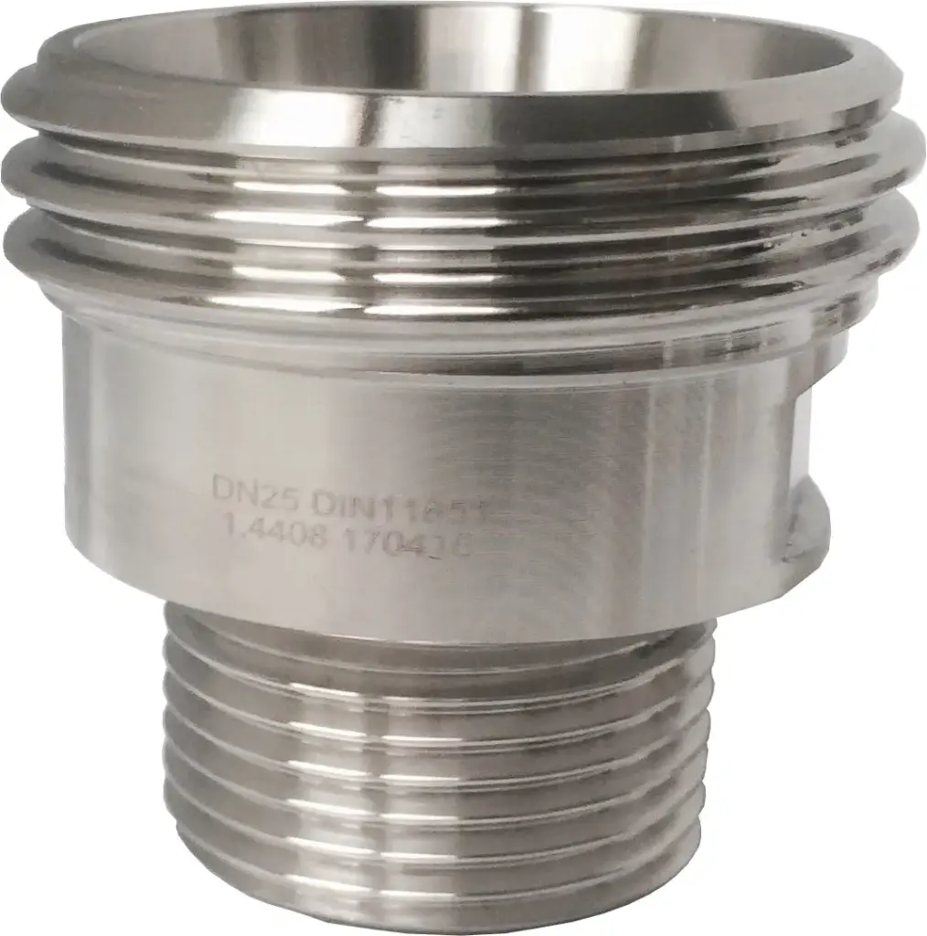 [102134] Milk pipe external thread BSPP external thread stainless steel (DN10 RD28)