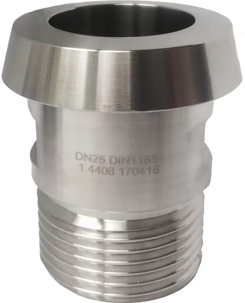 [102144] Milk pipe cone BSPP external thread stainless steel (DN10 RD28)