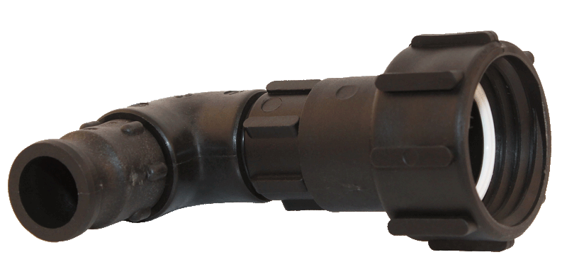 [109233] IBC adapter S100x8 female thread to Camlock plug 90° (3/4 Zoll)