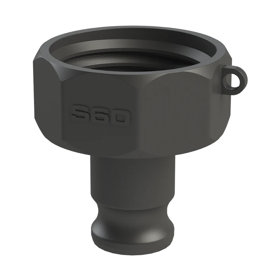 [101351] IBC Adapter Innengewinde auf Camlock Stecker PP (3/4 Zoll, S60x6)