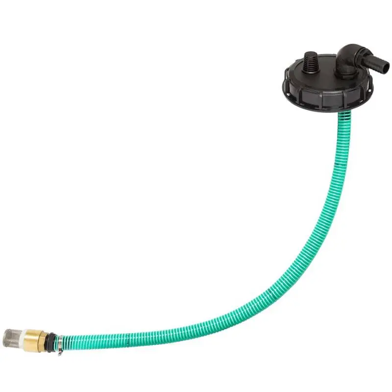 IBC container lid with suction set and vent