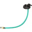 IBC container lid with suction set and vent