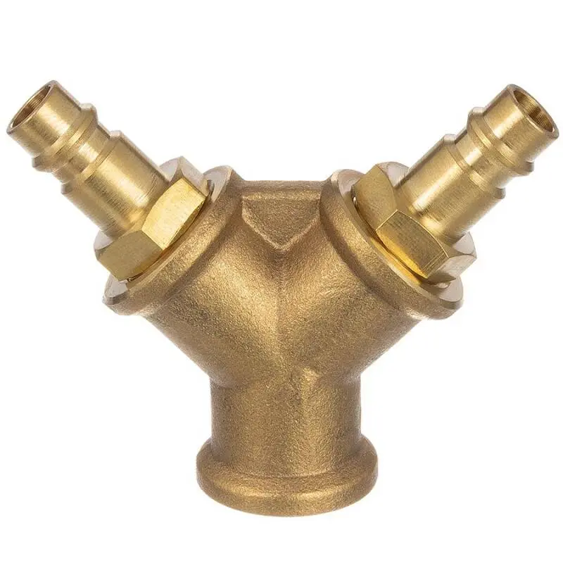 [109015] Distributor female thread on quick-release nipple, brass (2fach)