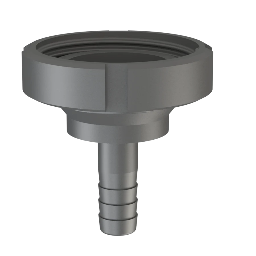 Milk pipe internal thread DN50 on hose nozzle 19 mm PP