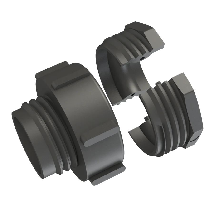 Camlock connector 2" to S60x6 male thread PP