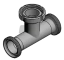 Milk pipe T-piece thread/thread/cone nut stainless steel
