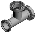 Milk pipe T-piece thread/cone nut/thread stainless steel