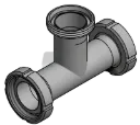 Milk pipe T-piece 2xcone nuts 1xthreaded stainless steel