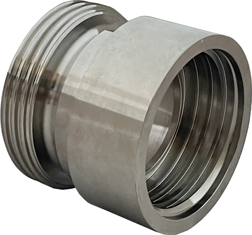 [109380] IBC Adapter S60x6 Innengewinde auf SMS 1145 AG Edelstahl (DN25)