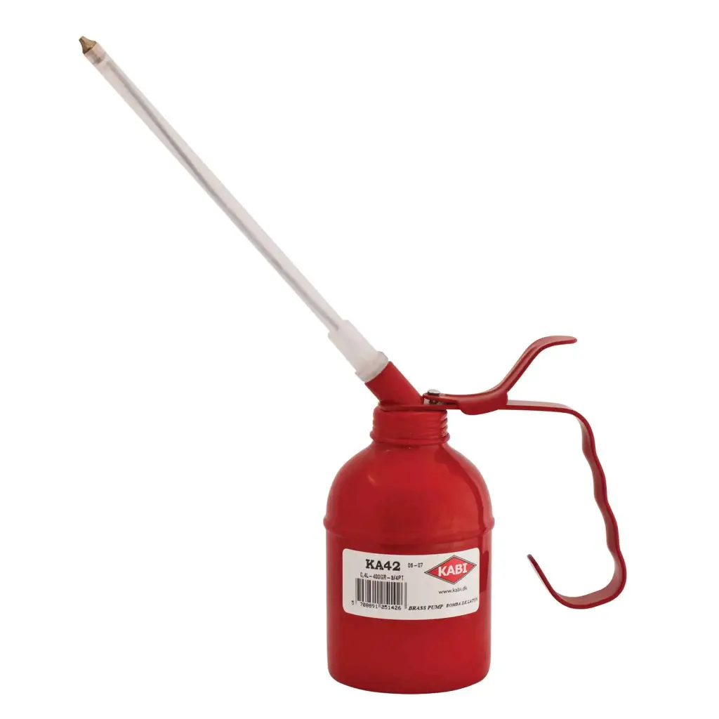 [104864] Oil can 0.4L with flexible nylon spout Steel