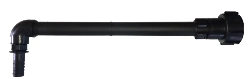 [101955] IBC outlet elbow 500 mm with hose nozzle 90°