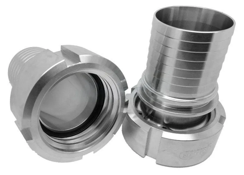 [101657] IBC Adapter S60x6 Innengewinde auf Schlauchtülle mit Sicherheitsbund drehbar Edelstahl MT (25 mm)