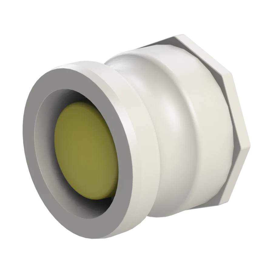 [101171] IBC adapter S60x6 to camlock connector 2" short PP