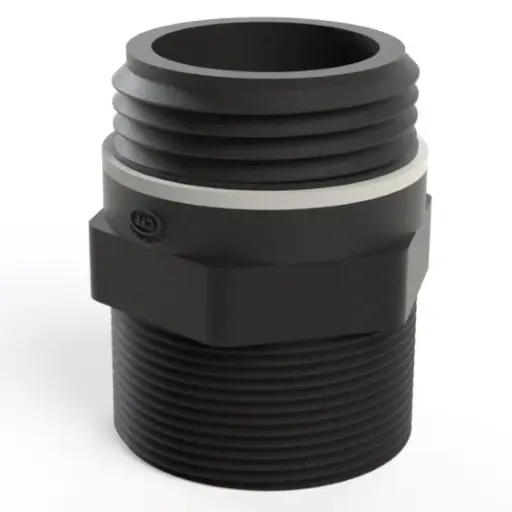 [102267] Barrel adapter Trisure S56x4 male thread to 2" BSP male thread PP