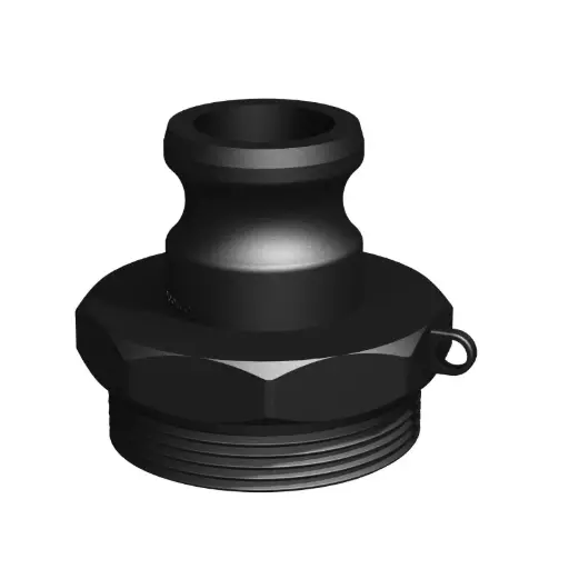 [101179] Barrel adapter 2" BSP male thread to 1" camlock plug PP