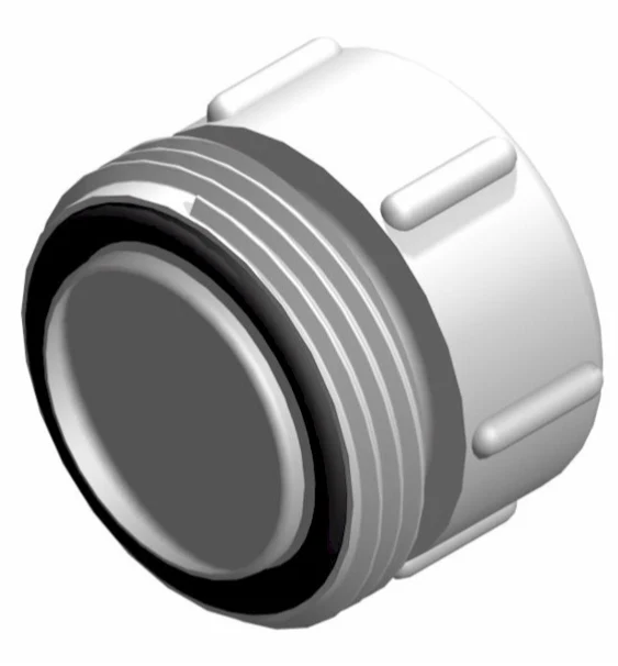 [101396] IBC adapter S60x6 female thread to 2" RJT male thread PP