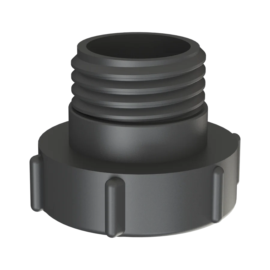 [101438] IBC adapter S60x6 male thread to M80x3 female thread PP