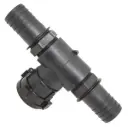 IBC adapter S60x6 female thread to 2" hose nozzle T-piece PP