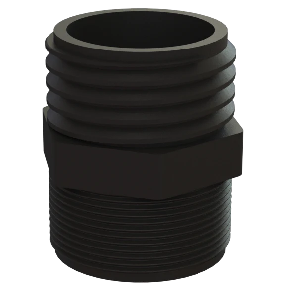 [100645] IBC Adapter S60x6 Außengewinde auf 2" BSP Außengewinde PP